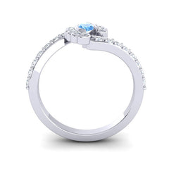Swiss Blue Topaz and Diamond