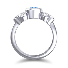 Swiss Blue Topaz and Diamond