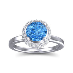 Swiss Blue Topaz and Diamond