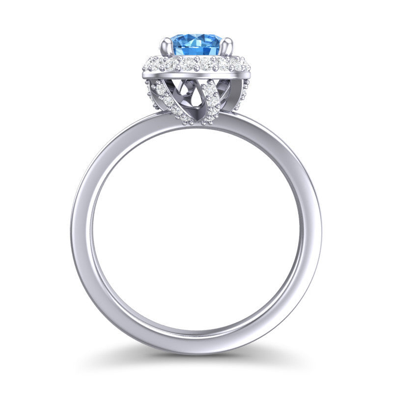 Swiss Blue Topaz and Diamond