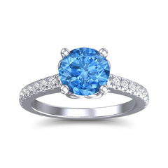 Swiss Blue Topaz and Diamond