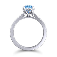Swiss Blue Topaz and Diamond