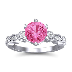 Pink Tourmaline and Diamond