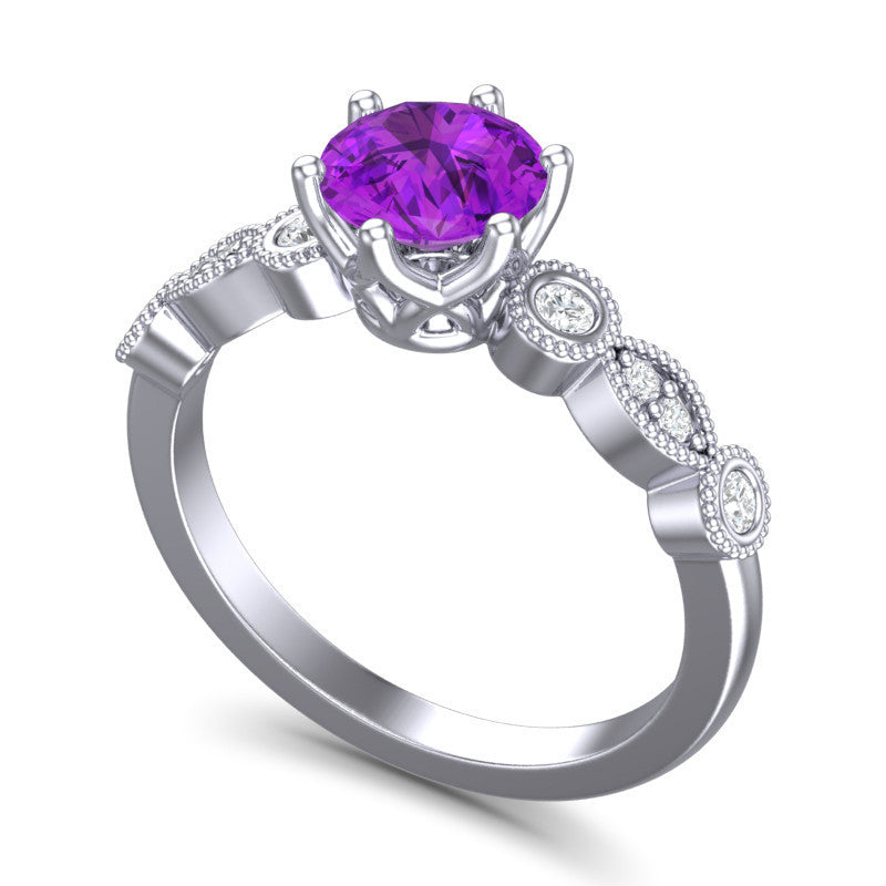 Amethyst and Diamond