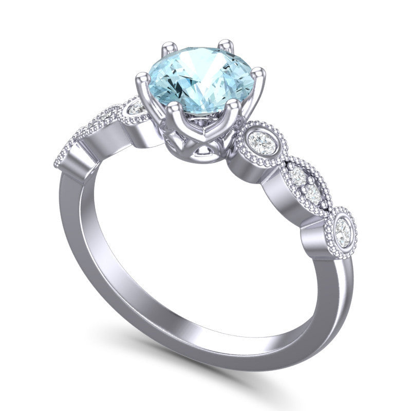 Aquamarine and Diamond