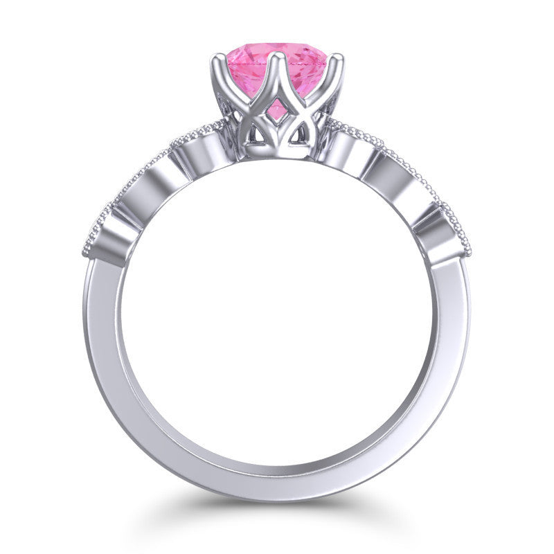 Pink Tourmaline and Diamond