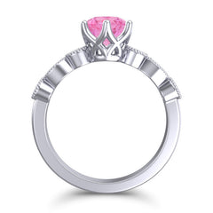 Pink Tourmaline and Diamond