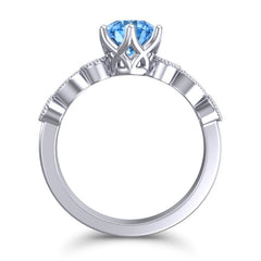 Swiss Blue Topaz and Diamond