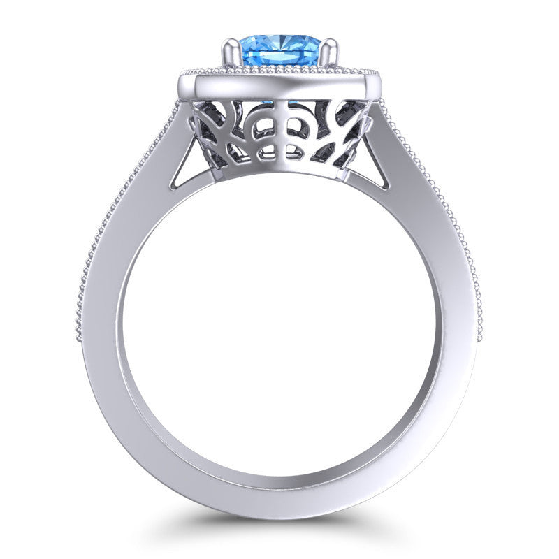 Swiss Blue Topaz and Diamond