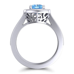 Swiss Blue Topaz and Diamond