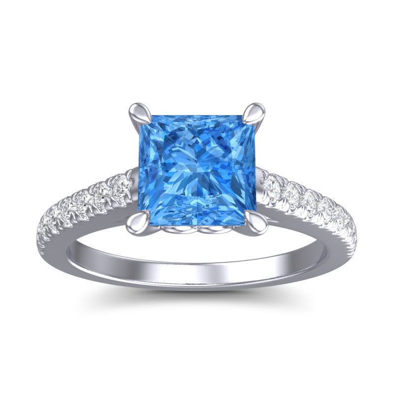 Swiss Blue Topaz and Diamond