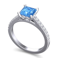 Swiss Blue Topaz and Diamond