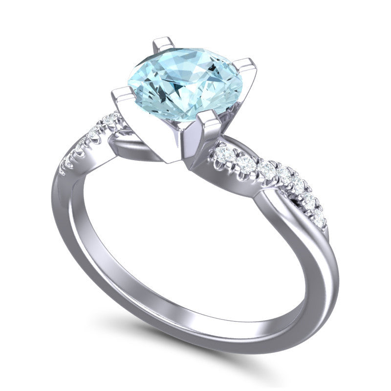 Aquamarine and Diamond