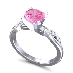 Pink Tourmaline and Diamond