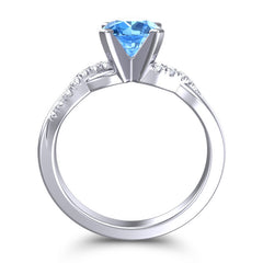Swiss Blue Topaz and Diamond