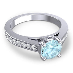 Aquamarine and Diamond