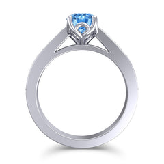 Swiss Blue Topaz and Diamond