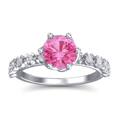Pink Tourmaline and Diamond
