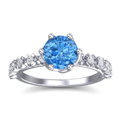 Swiss Blue Topaz and Diamond