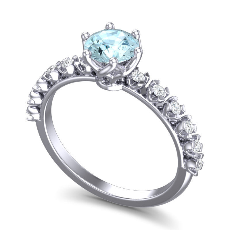 Aquamarine and Diamond