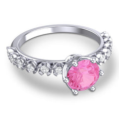 Pink Tourmaline and Diamond
