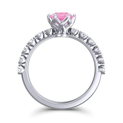 Pink Tourmaline and Diamond