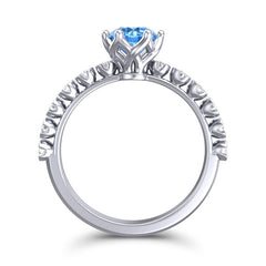Swiss Blue Topaz and Diamond