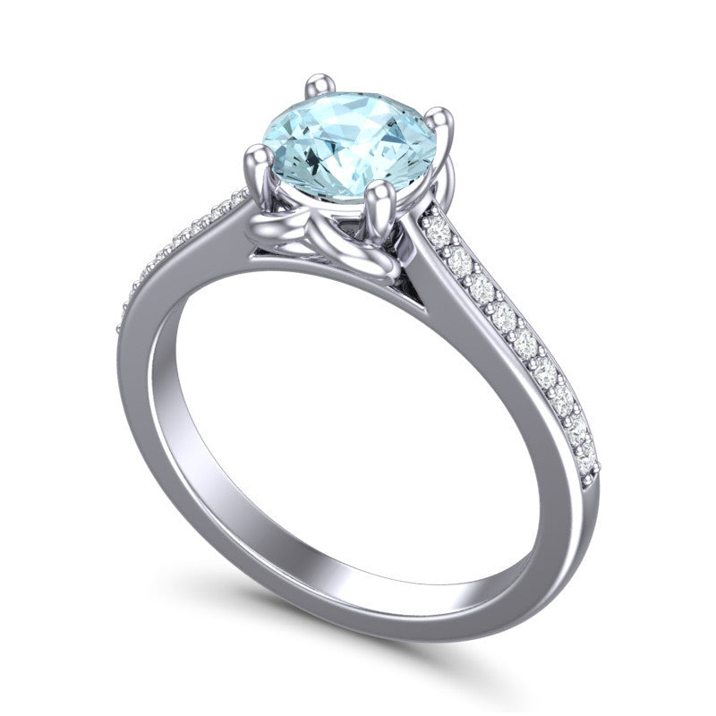 Aquamarine and Diamond