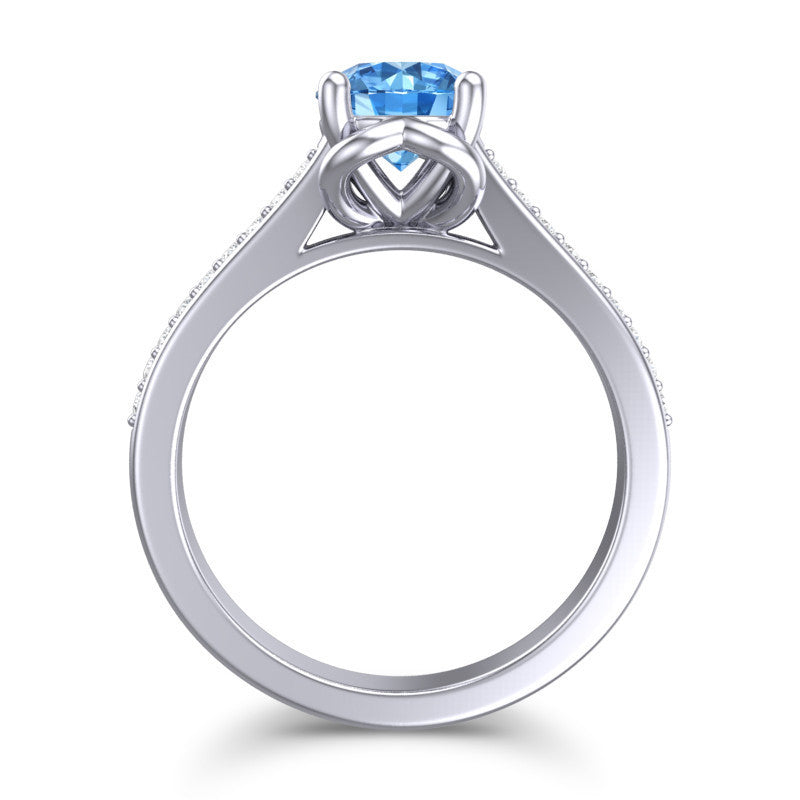 Swiss Blue Topaz and Diamond