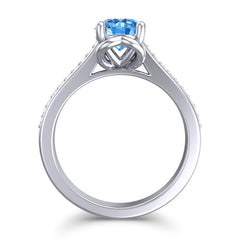 Swiss Blue Topaz and Diamond