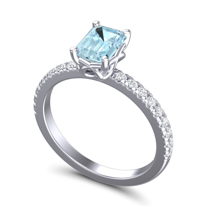 Aquamarine and Diamond
