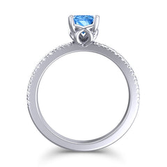 Swiss Blue Topaz and Diamond