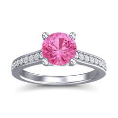 Pink Tourmaline and Diamond