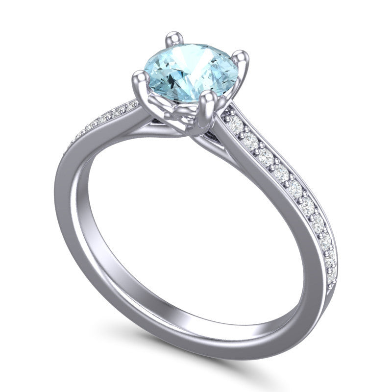Aquamarine and Diamond