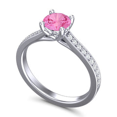 Pink Tourmaline and Diamond