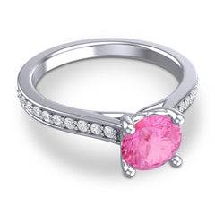Pink Tourmaline and Diamond