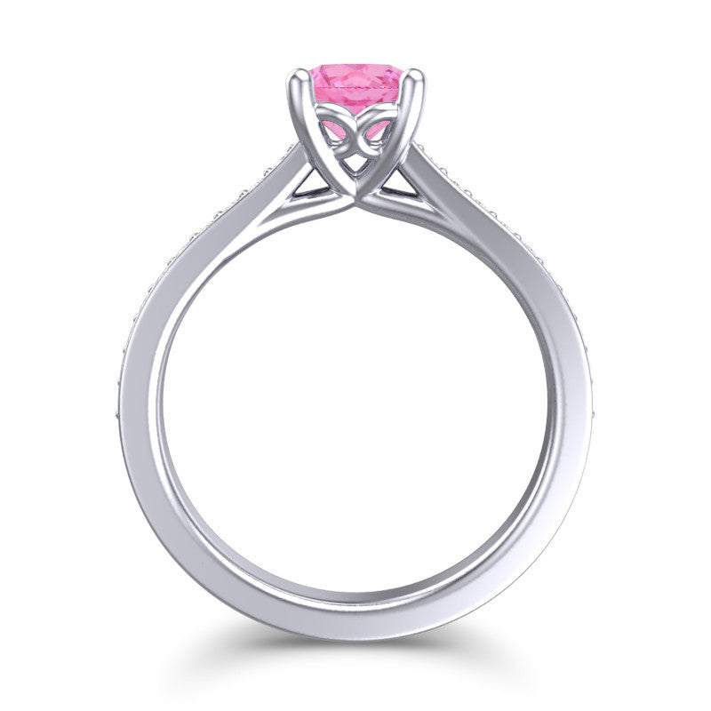 Pink Tourmaline and Diamond