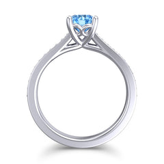 Swiss Blue Topaz and Diamond