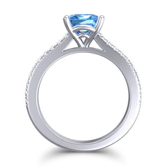 Swiss Blue Topaz and Diamond