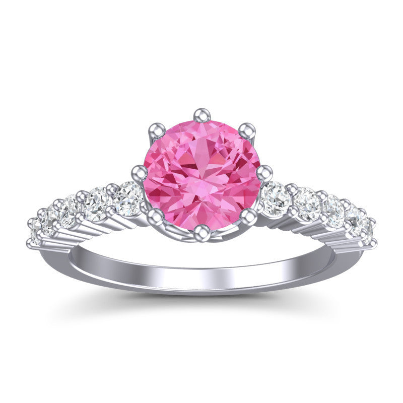 Pink Tourmaline and Diamond
