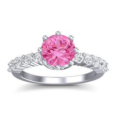 Pink Tourmaline and Diamond