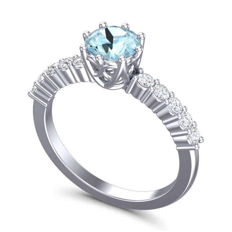 Aquamarine and Diamond