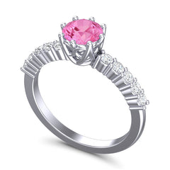 Pink Tourmaline and Diamond