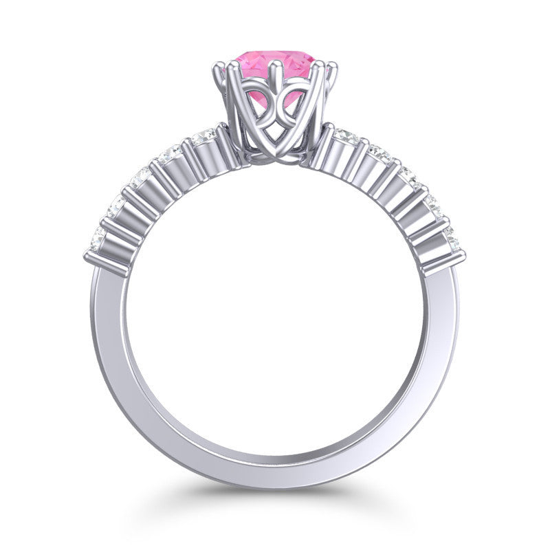 Pink Tourmaline and Diamond