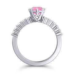 Pink Tourmaline and Diamond