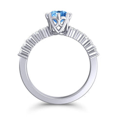 Swiss Blue Topaz and Diamond
