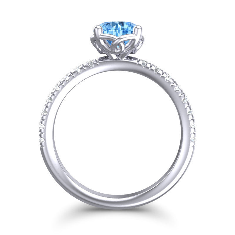 Swiss Blue Topaz and Diamond