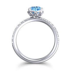 Swiss Blue Topaz and Diamond