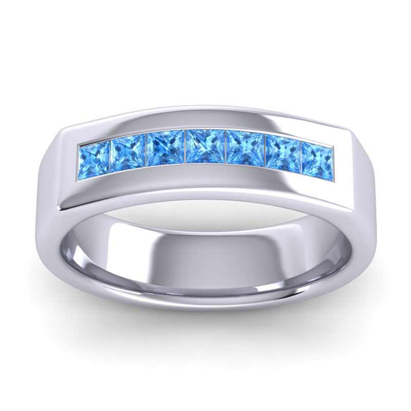Swiss Blue Topaz Band