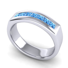 Swiss Blue Topaz Band